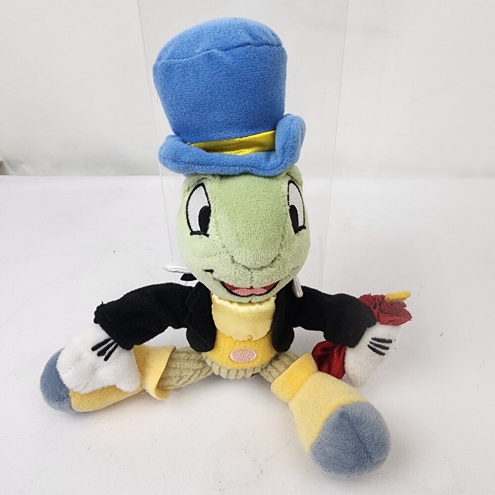 Jiminy Cricket Bright Color Plush 10" Top Hat Snap Toys for Disney Pinocchio